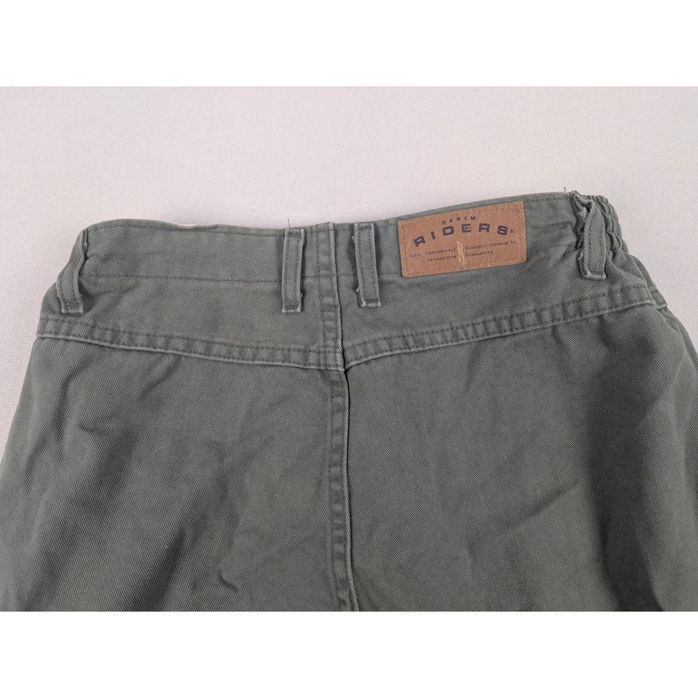 Denim Riders by Lee Womens Sage Green High Rise Straight Leg Pants Size 10P - Picture 7 of 16